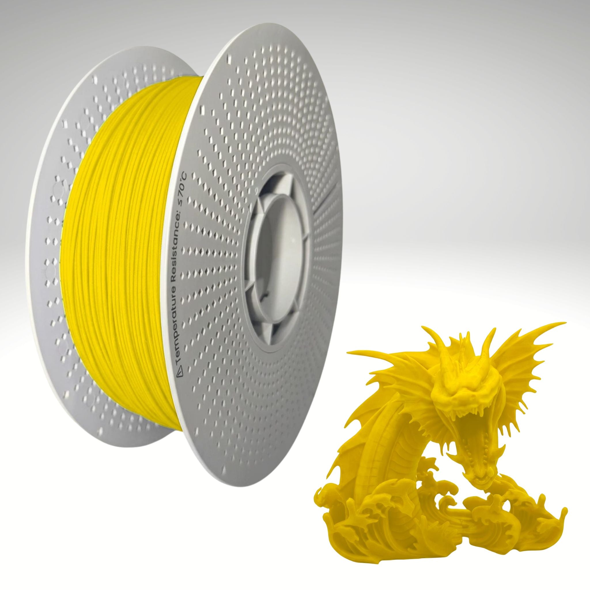 Yellow PLA 3D printing filament 1kg spool - Leviathan 3D Australia