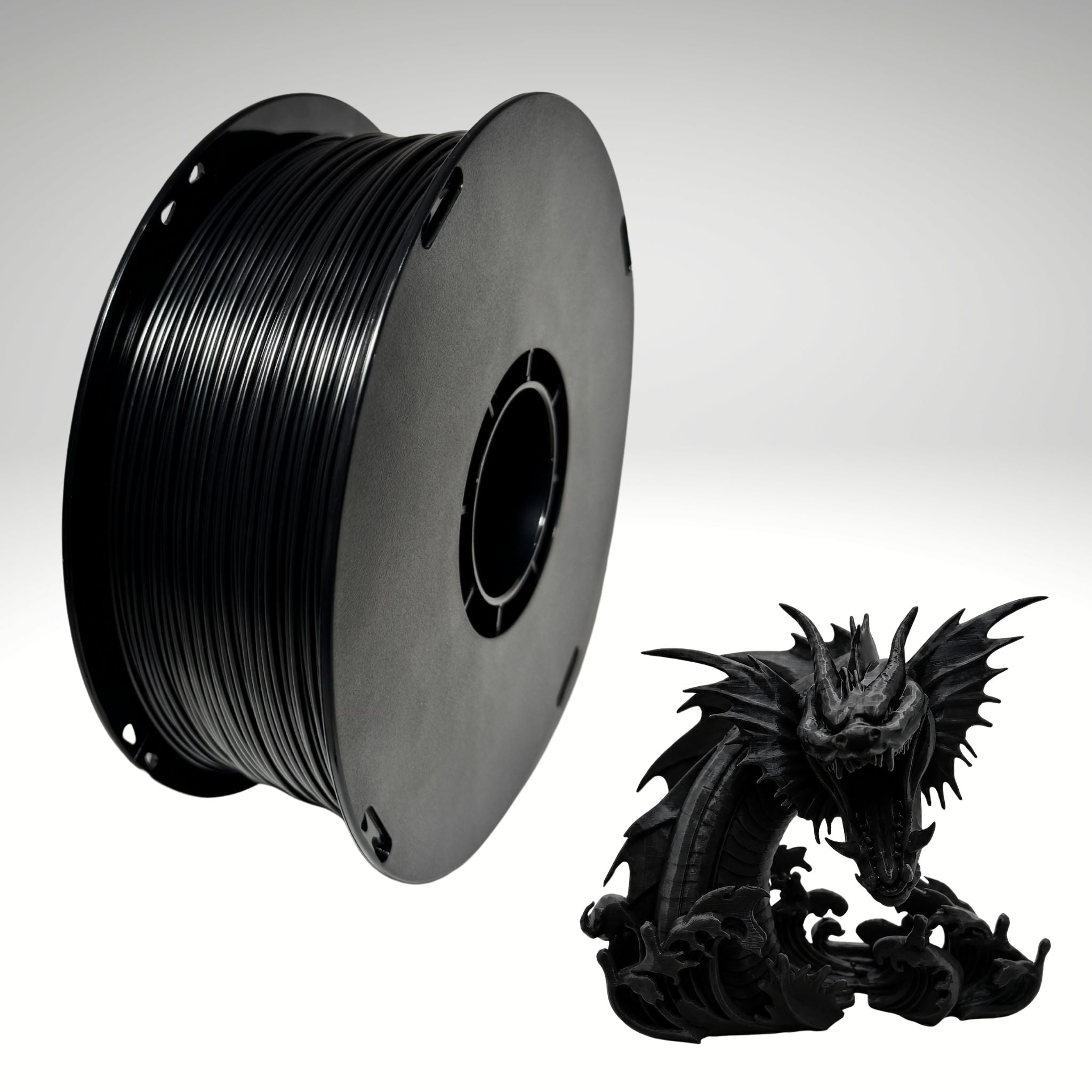 Black ABS 3D printing filament 1kg spool - Leviathan 3D Australia