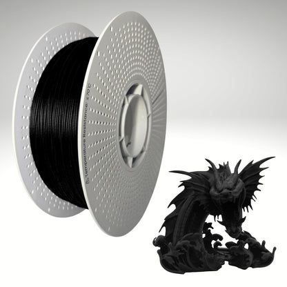 Black PLA 3D printing filament 1kg spool - Leviathan 3D Australia