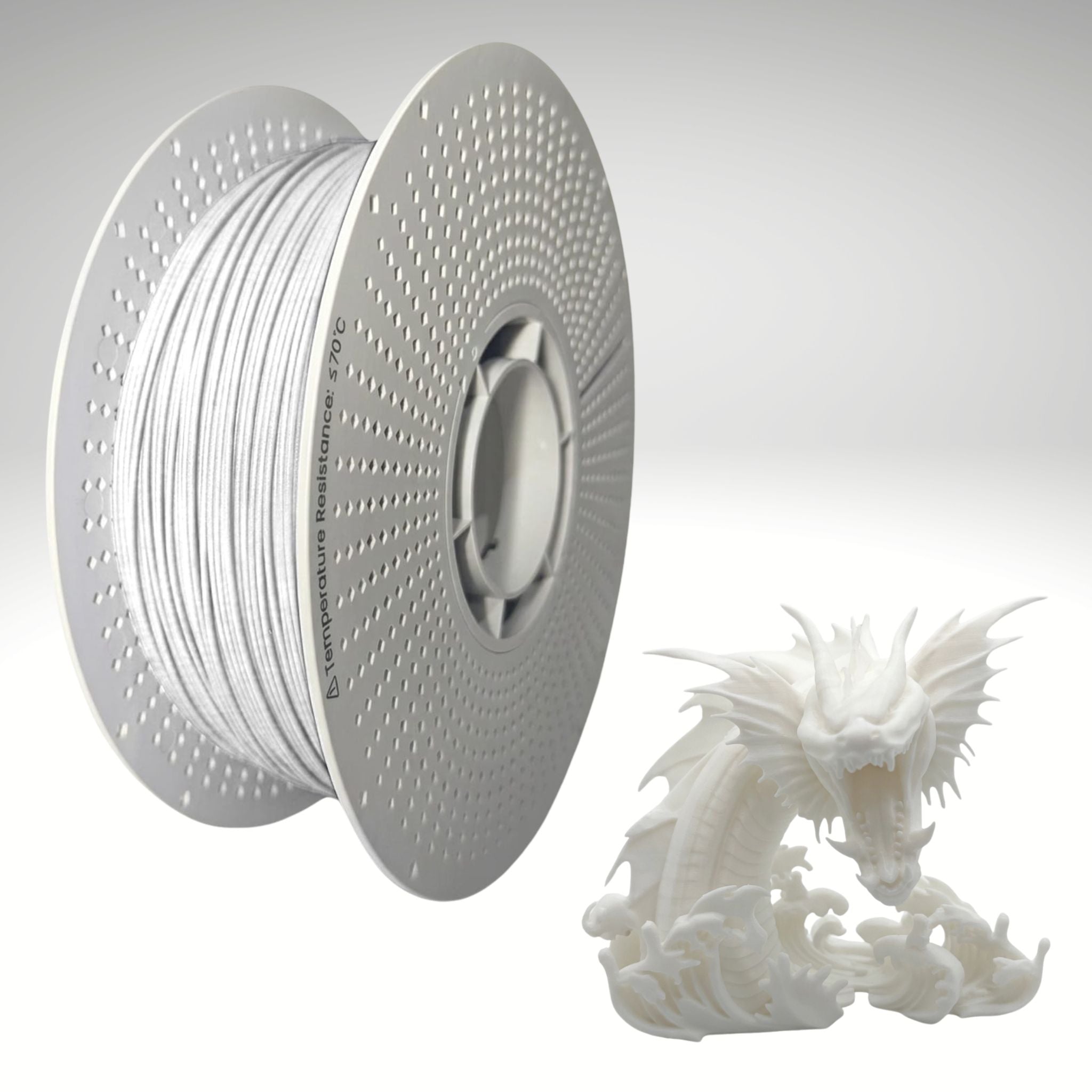 White PLA 3D printing filament 1kg spool - Leviathan 3D Australia